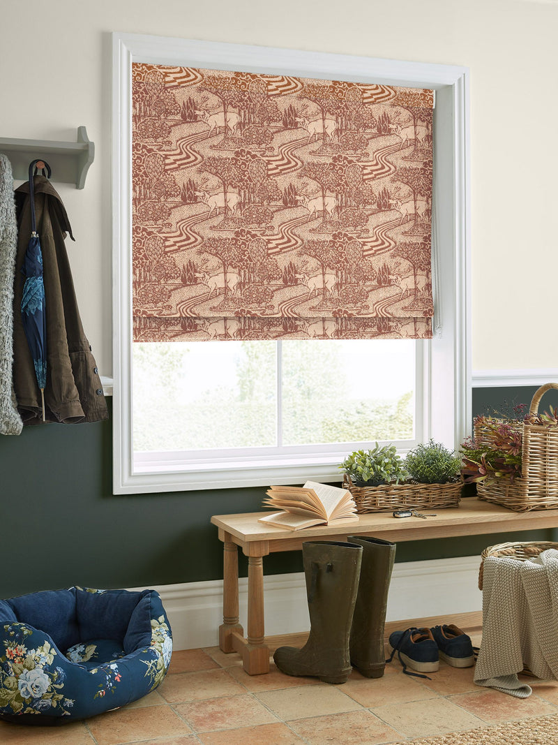Laura Ashley Orange Trecastle Roman blind - British product