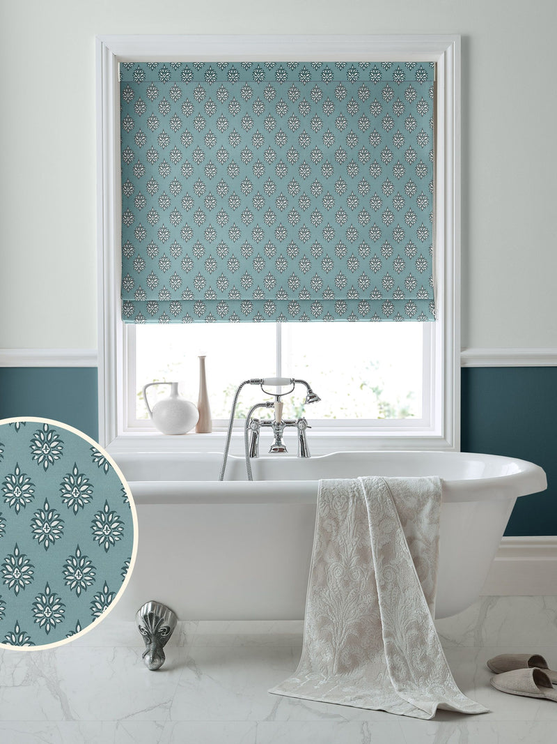 Laura Ashley blue Gower roman blind, UK version