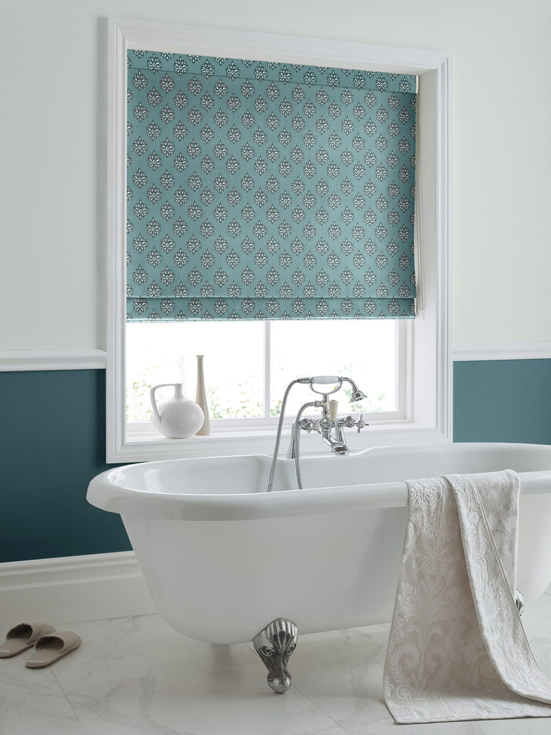 Laura Ashley blue Gower roman blind, UK version