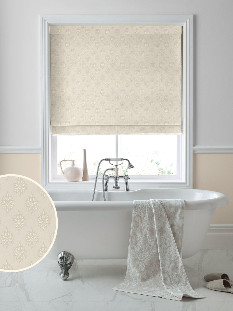 Laura Ashley grey 100% cotton roman blind, imported from the UK