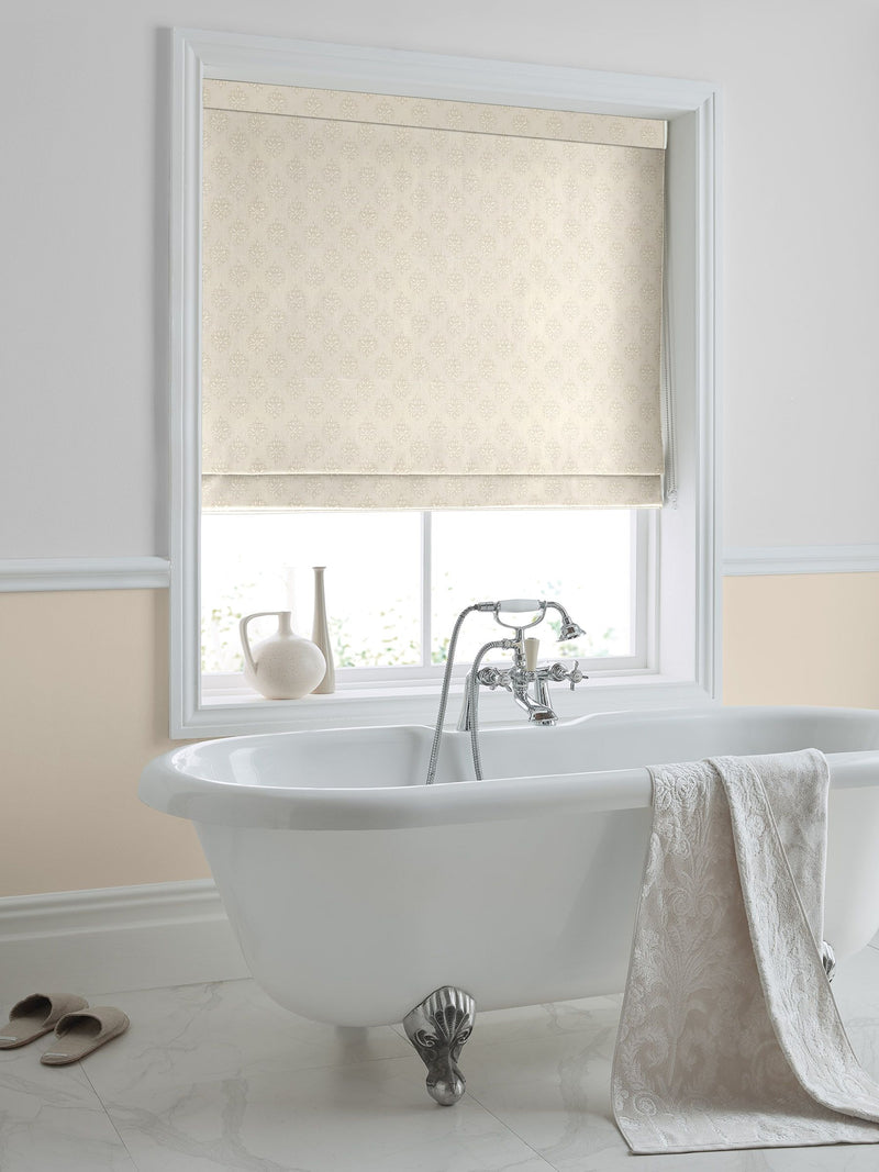 Laura Ashley grey 100% cotton roman blind, imported from the UK