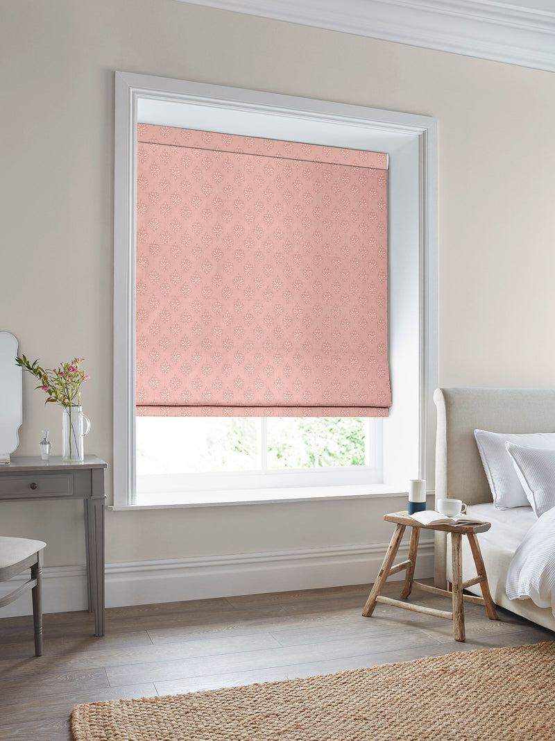 Laura Ashley pink Gower roman blind made to measure (British brand)