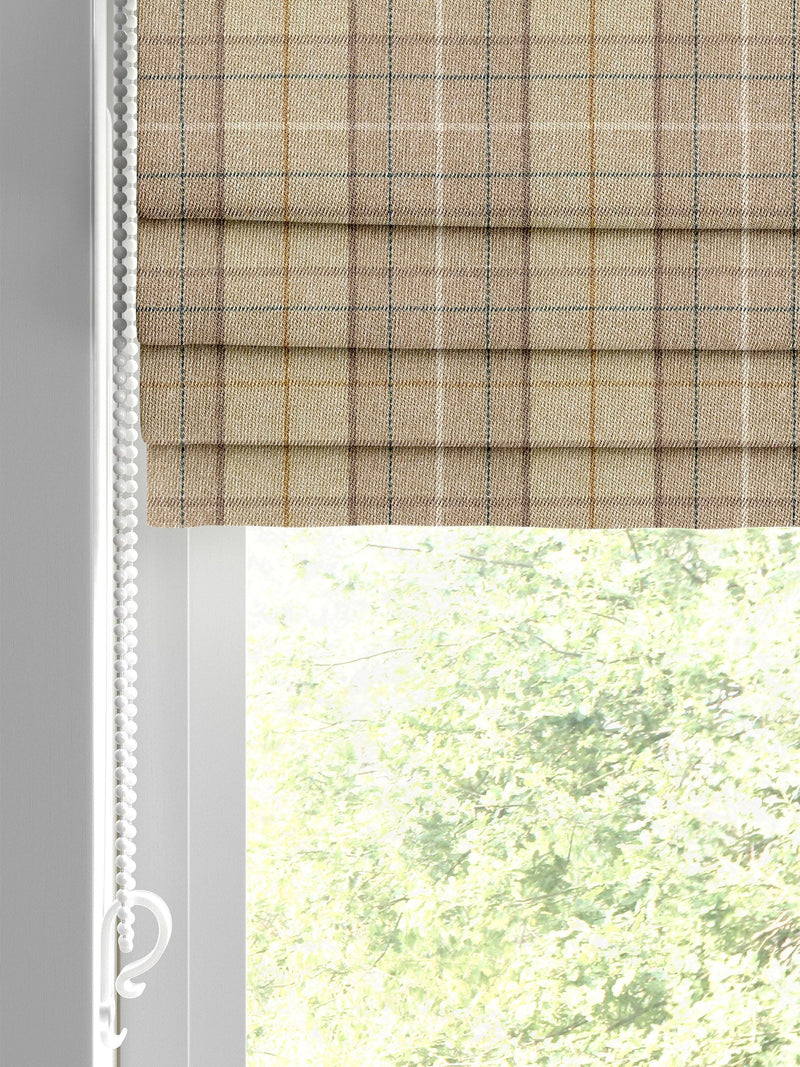Laura Ashley Roman blinds woven twill check made to measure (British brand)
