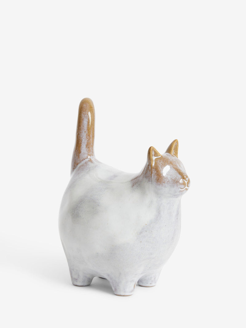 Grey Chester ceramic cat ornament, UK version