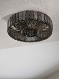 Aria flush ceiling light Smoke Grey small, imported from the UK