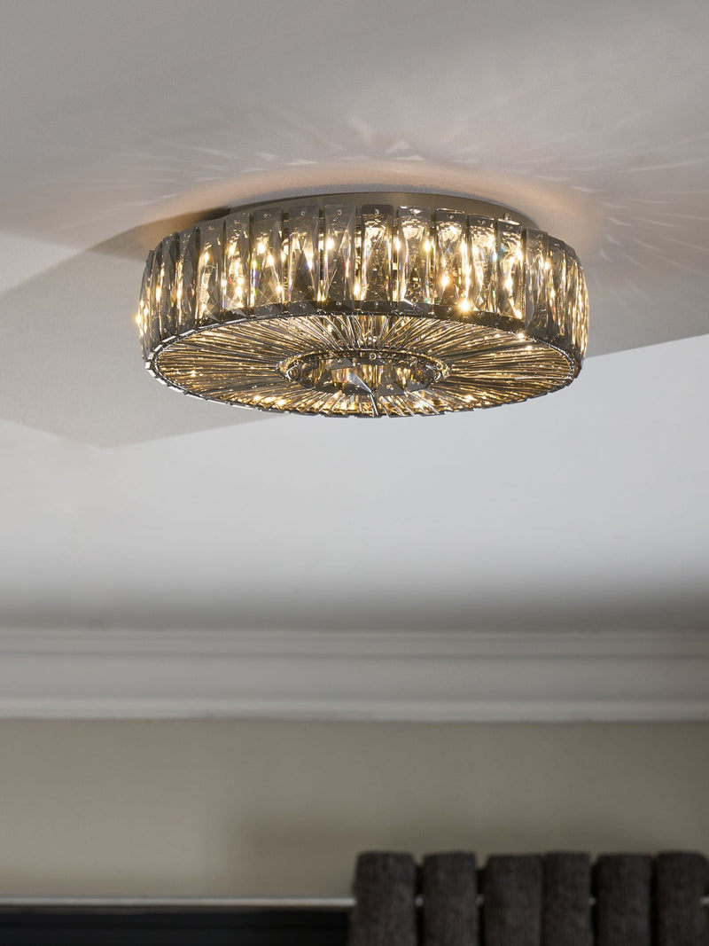 Aria flush ceiling light Smoke Grey small, imported from the UK