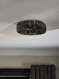 Aria flush ceiling light Smoke Grey small, imported from the UK