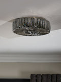 Aria flush ceiling light Smoke Grey small, imported from the UK