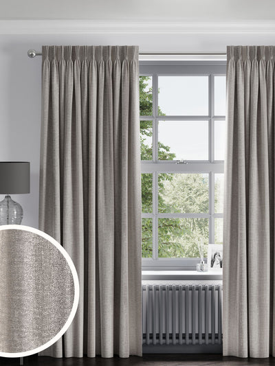 Next Silver Grey Metallic Stripe Made To Measure Curtains- Buy online at McGrocer