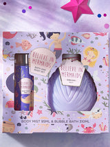 Next Kids Mermaid Apple Raspberry Bubble Bath and Body Mist Gift Set- Buy online at McGrocer
