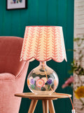 Lucy Tiffney white pink floral glass table lamp - British product