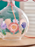 Lucy Tiffney white pink floral glass table lamp - British product