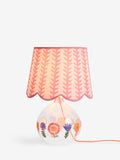 Lucy Tiffney white pink floral glass table lamp - British product