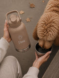 Loveabode personalised 3-in-1 dog travel bottle 32oz, imported from the UK