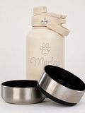Loveabode personalised dog travel bottle 3-in-1 32oz, imported from the UK