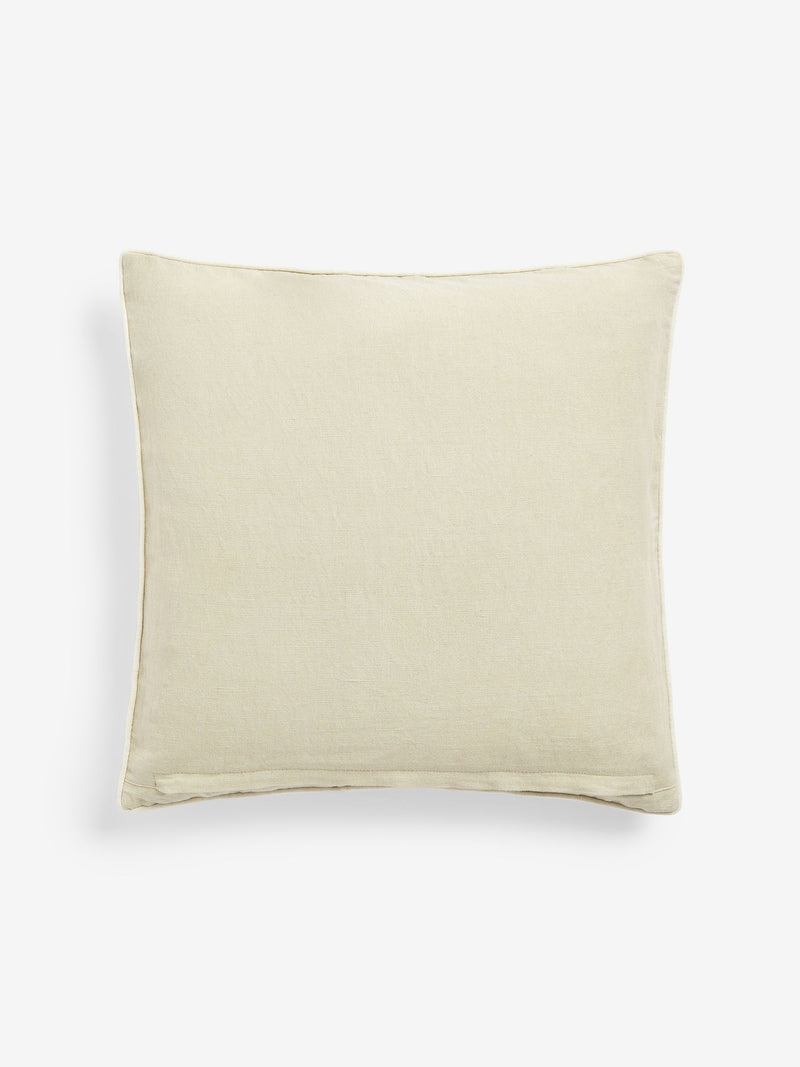 Nina Campbell cushion natural tree fern corded leaves (British brand)