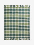 Nina Campbell teal check brushed throw (British brand)