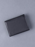 Lakeland Leather Black Stitch tri-fold wallet - British product