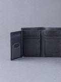 Lakeland Leather Black Stitch tri-fold wallet - British product