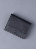 Lakeland Leather Black Stitch tri-fold wallet - British product