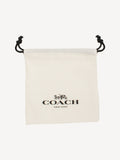 COACH Gold Tone Signature C Double Drop Stud Earrings - British product