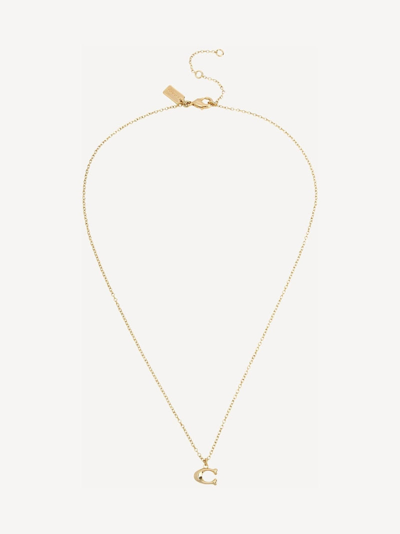 COACH Silver Signature C Starter Necklace