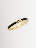 COACH black enamel bangle bracelet with horse carriage motif - British product