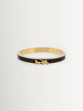 COACH black enamel bangle bracelet with horse carriage motif - British product