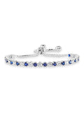 Beaverbrooks synthetic sapphire and cubic zirconia sterling silver bracelet - British product
