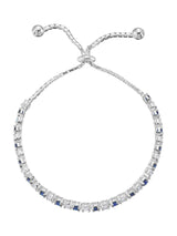 Next Beaverbrooks Synthetic Sapphire and Cubic Zirconia Sterling Silver Bracelet- Buy online at McGrocer
