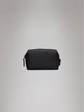 Rains small wash bag black waterproof PU fabric, imported from the UK