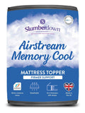 Slumberdown White Airstream Memory Cool mattress topper (British brand)