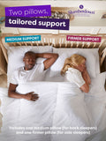 Slumberdown Medium and Firm White Pillows Set of 2 (British brand)