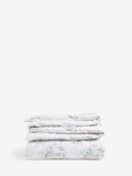 Shabby Chic aqua rose blossom quilted bedspread 260cm - British product