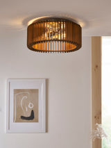 Next Natural Anders 2 Light Flush Ceiling Light- Buy online at McGrocer