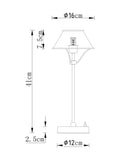 Hector Messing wiederaufladbare Tischlampe - Britisches Produkt