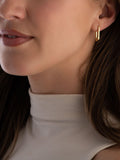 Beaverbrooks rectangular hoop earrings 2mm x 10mm - British product