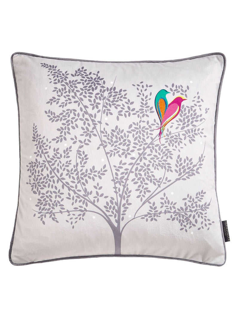 Sara Miller grey love birds cushion 50x50cm (British brand)