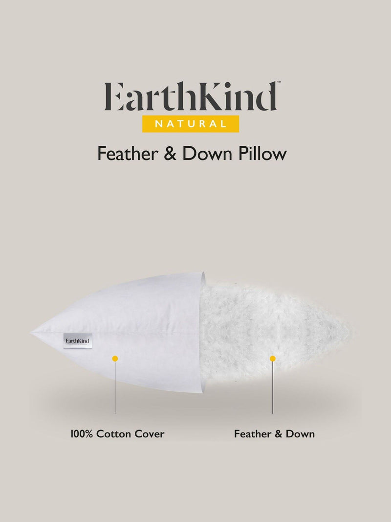 EarthKind medium down back sleeper pillow, UK version