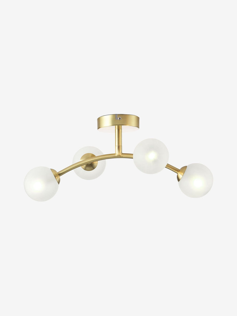 MADE.COM Brass Fabia flush ceiling light - British product
