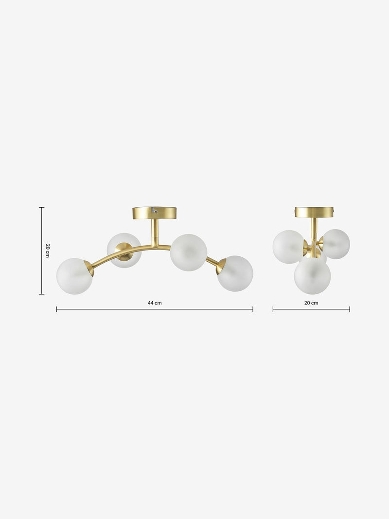MADE.COM Brass Fabia flush ceiling light - British product