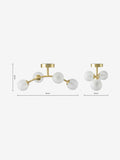 MADE.COM Brass Fabia flush ceiling light - British product