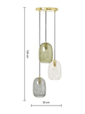 MADE.COM Lykke green glass cluster chandelier, imported from the UK
