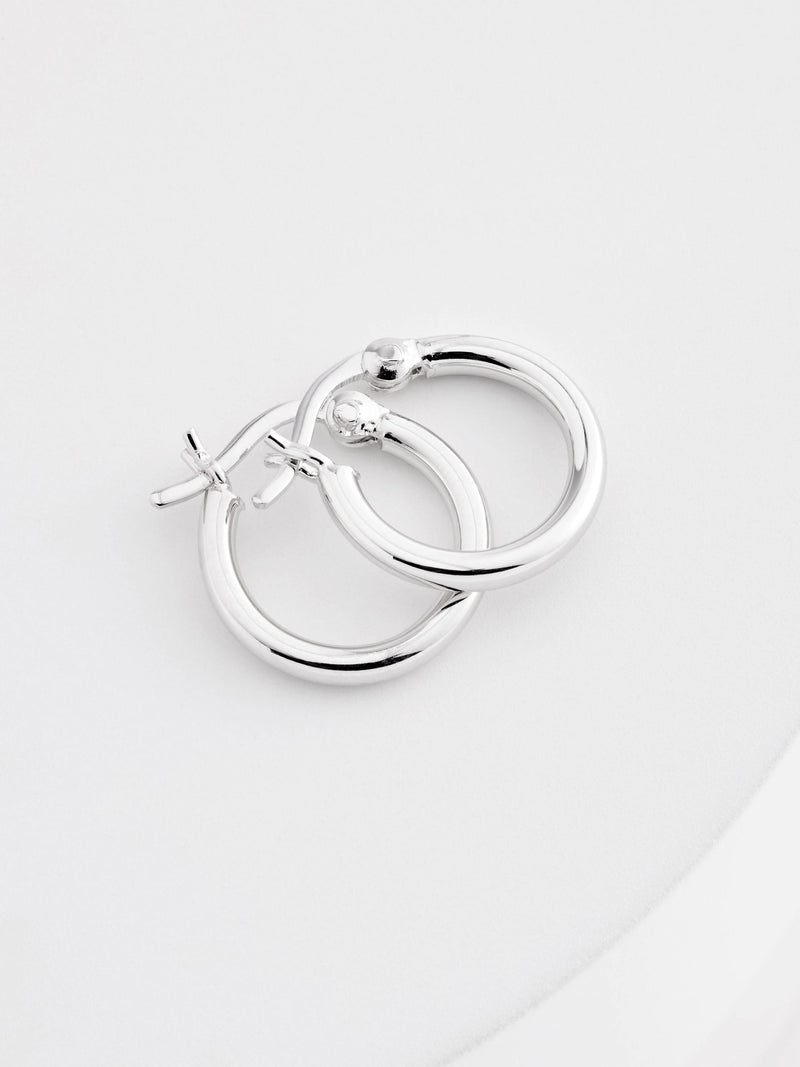 Sterling silver mini hoop earrings (British brand)