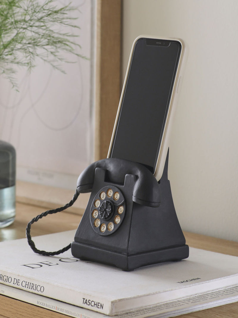 Black retro mobile phone holder 12x11x8.5cm - British product