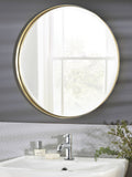 Gold round wall mirror 50cm, UK version