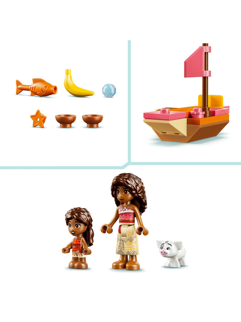 LEGO Disney Moana building set with house and boat (British brand)