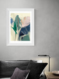 East End Prints Green Pastel Leaves by Ana Rut Bre Framed Print