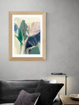 East End Prints Green Pastel Leaves by Ana Rut Bre Framed Print