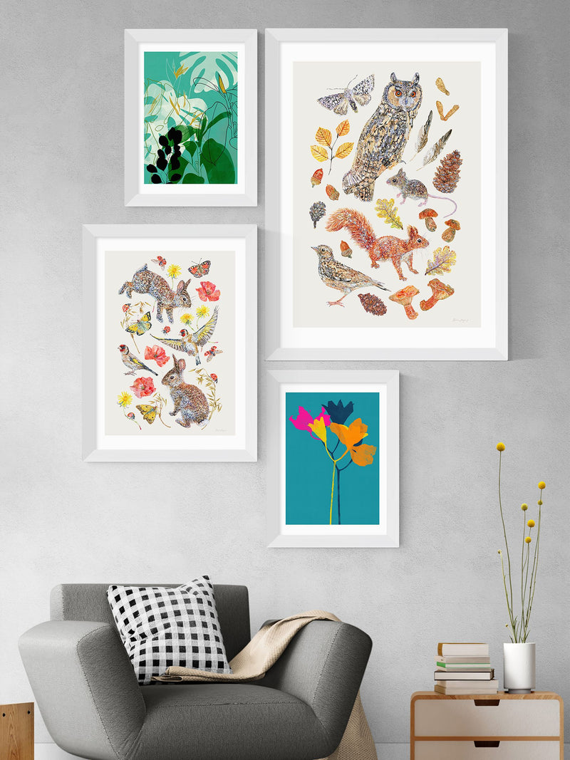 East End Prints framed print Blue Lily 24 - British product